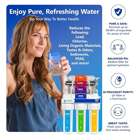 Express Water Reverse Osmosis Alkaline Ultraviolet Water Filtration System – - Image 3