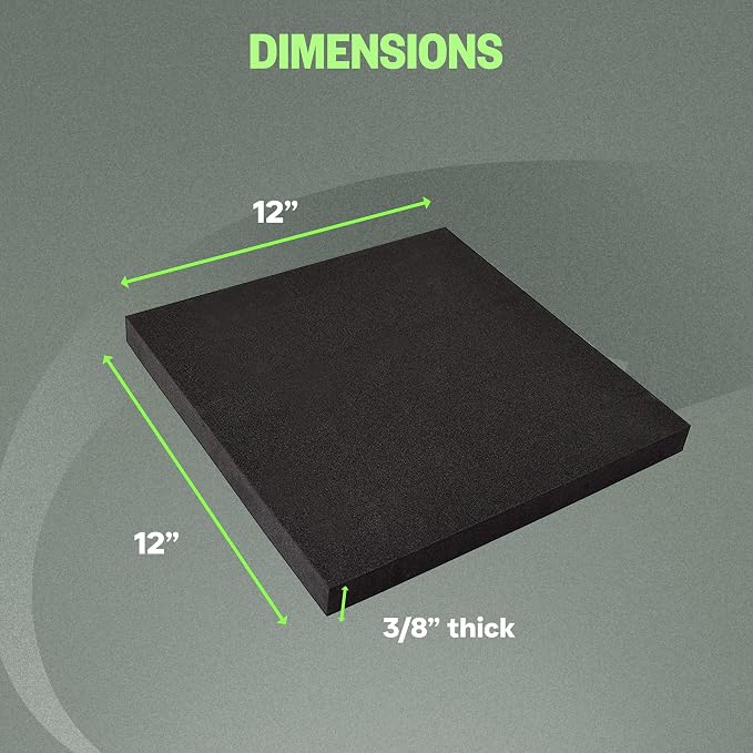 XCEL 4-Pack 12" x 12" x 3/8" Multi-Purpose Anti-Vibration Pads – Protection - Image 2