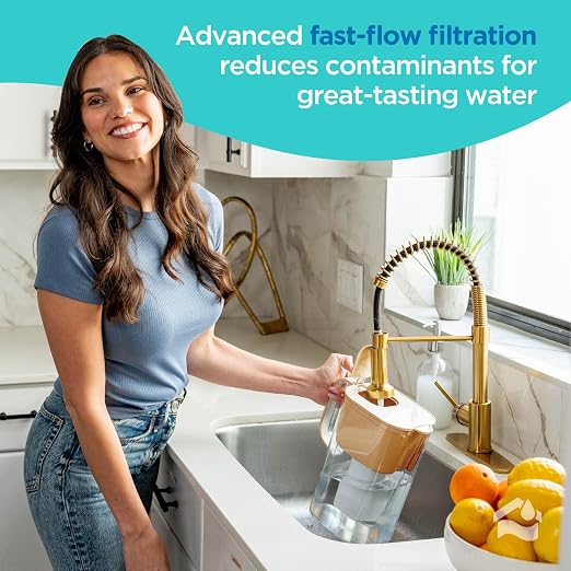 HOMEWATER 10-Cup Pitcher Filter – BPA-Free, High-Capacity 2.4L Pitcher - Image 3