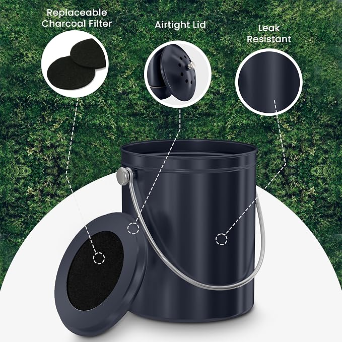 Utopia Kitchen Compost Bin for Kitchen Countertop, 1.3 Gallon Compost Bucket - Image 5