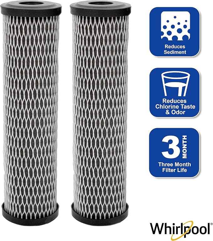 Whirlpool 5-Micron 10 x 2.5 inch CTO Replacement Water Filter WHKF-WHWC - Image 2