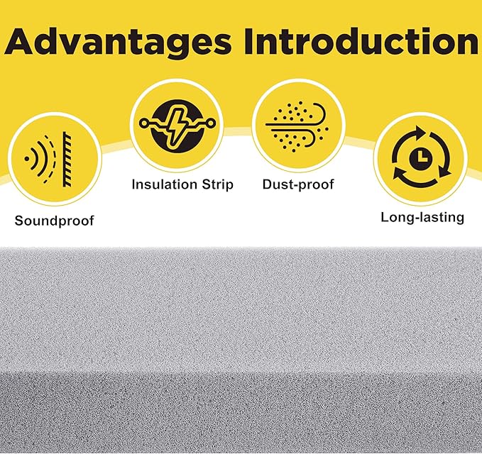 moonoom 2 Pcs Foam Air Conditioner Weatherseal Tape-2''x1''x6.5ft Air - Image 4