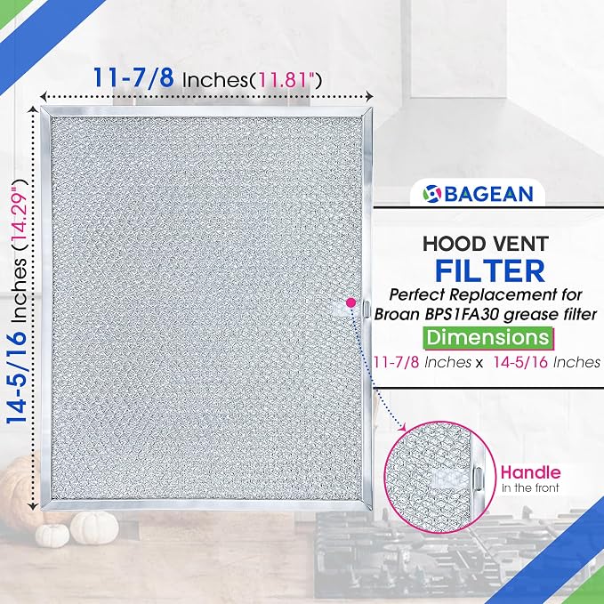 Bagean Stove Hood Vent Filter 11.8" x 14.3" BPS1FA30 - Image 3