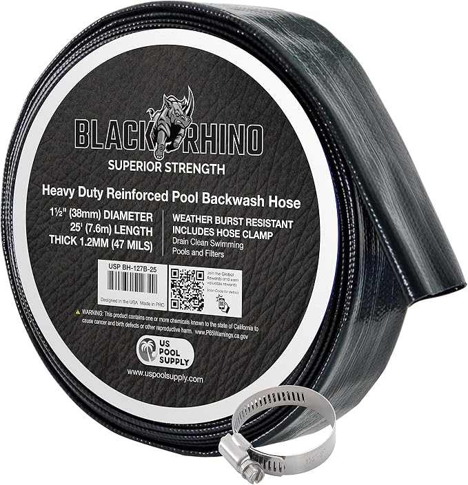 U.S. Pool Supply Pool Backwash Hose 1 1/2 Inch Diameter x 25 Feet by USPoolSupply