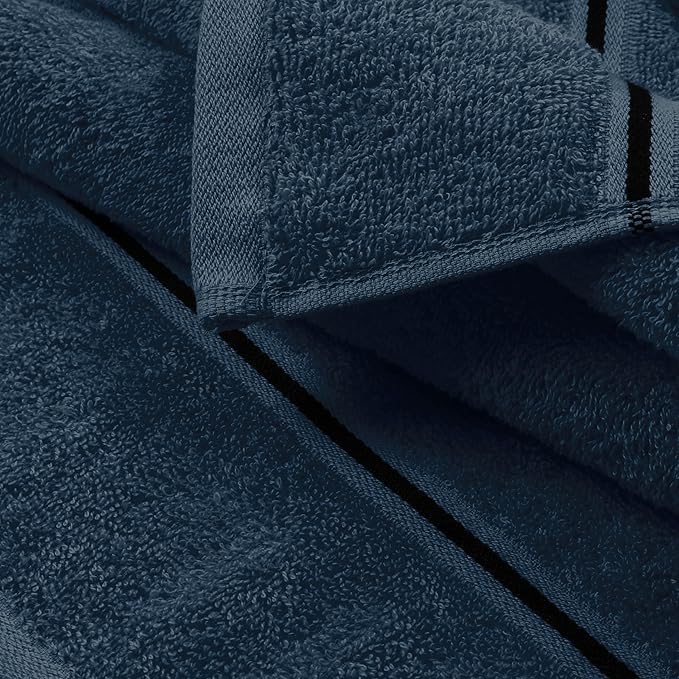 MyOwn Ultra Soft Cotton 6 -Piece Hand Towel Set 16x24 Inch, Ideal for use in Bathroom, Kitchen, Gym, Spa & General Cleaning, Compact & Lightweight Multi Purpose Hand Towels - Mineral Blue
