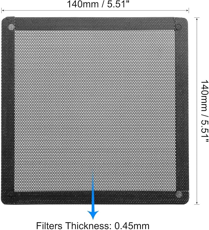 uxcell PC Dust Fan Screen with Magnetic Frame - Image 2