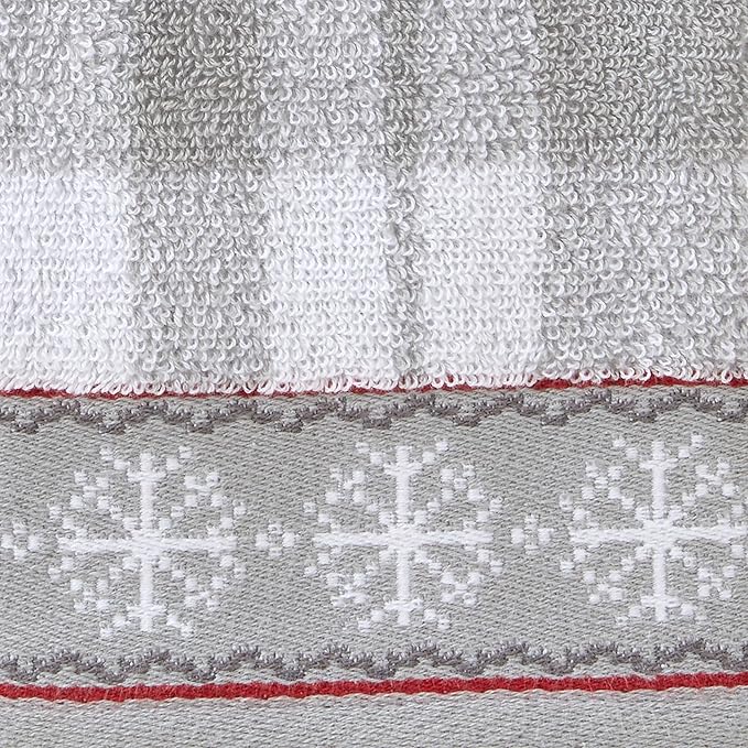 SKL Home Winter/Christmas Whistler Plaid Hand Towel 2pc Set for Bath/Kitchen/Bar & Gift, Gray