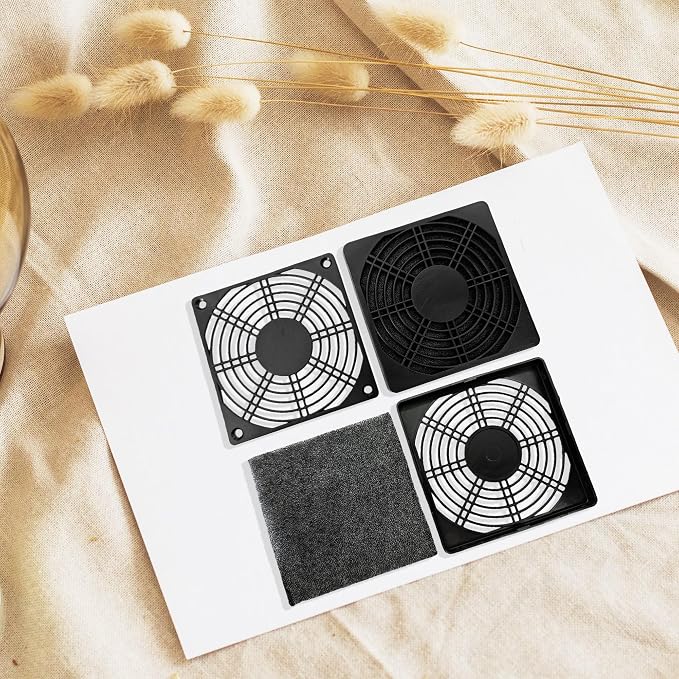 4Pcs 120mm Cooling Fan Filter, Plastic Dustproof Mesh Cover - Image 3