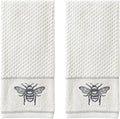SKL Home Farmhouse Bee Hand Towel Set, White 16x25
