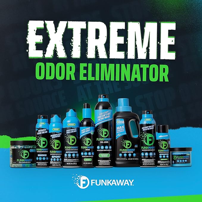 FunkAway Odor Eliminating Beads, 12 oz., 6 Pack, Supercharged Odor Absorbing Beads for the House, Car or Gym, Eliminate Smoke, Pet and Bathroom Odors for Long-Lasting Results