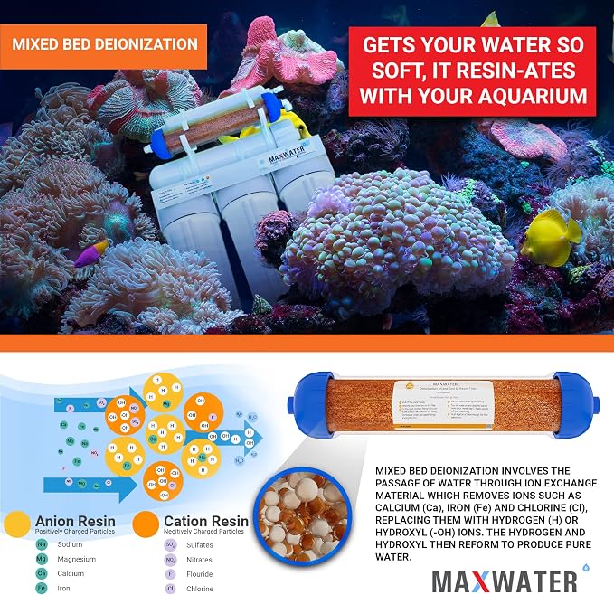 Mixed Bed Ion Exchange Aquarium Filter Resin 0 PPM RO DI Refillable Housing - Image 7