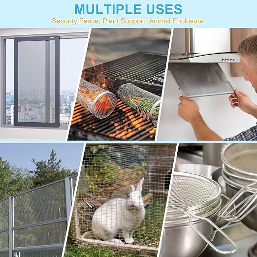 8 Pcs 13x9 40 Mesh 304 Stainless Steel Wire Mesh Sheet, Rustproof Metal Mesh - Image 6