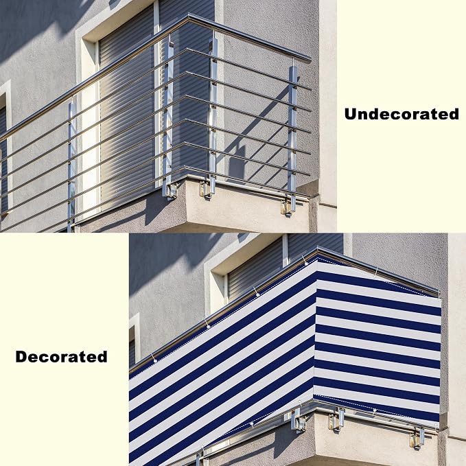 Balcony Privacy Screen 2.3' x 29.5' Durable UV-Resistant Balcony Privacy - Image 8
