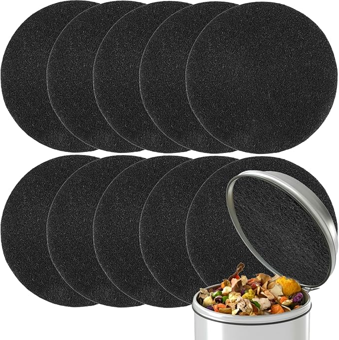 10PCS Compost Bin Charcoal Filters- 6.7inch Activated Carbon Filters，Round by Unknown