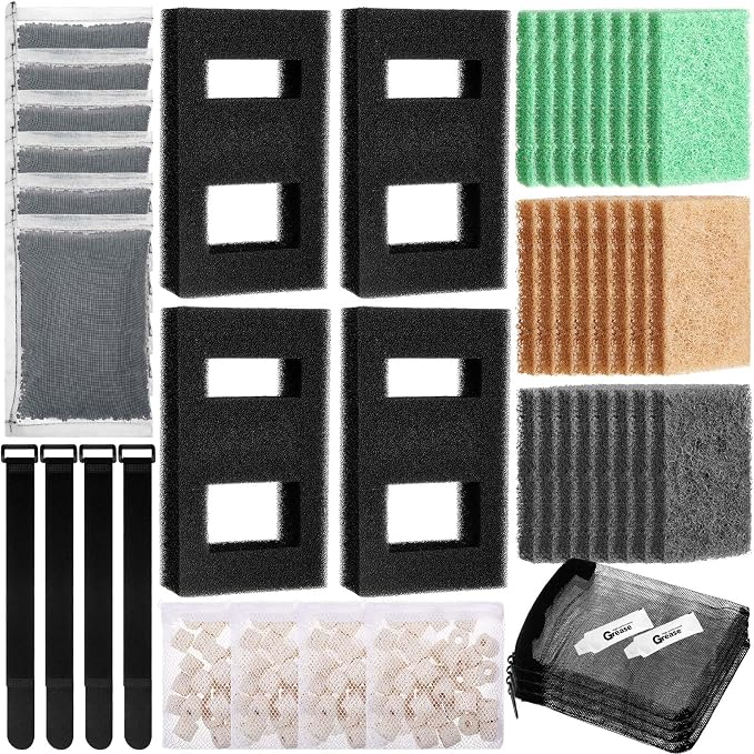 4 Set/48 Pcs Aquarium Filter Compatible by Threlaco