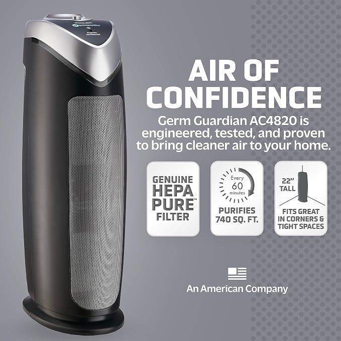 GermGuardian Air Purifier with HEPA 13 Filter, - Image 2