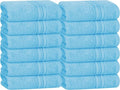 BOUTIQUO Ultra Soft Cotton Washcloths, Contains 12 Piece Face Cloths 12x12 inch, Ideal for Everyday use Face Towels, Compact & Lightweight Multi Purpose Washcloths - Sky Blue