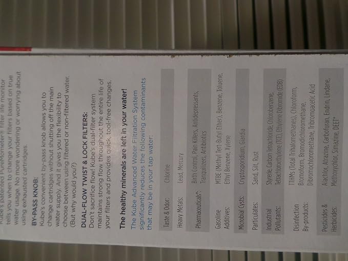 KUBE ADVANCED WATER FILTRATION SYSTEM REPLACEMENT FILTERS 2 PER BOX - Image 3