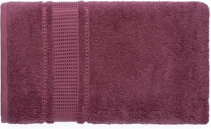 Melissa Linen Hand Towels, Set of 2, 100% Turkish Cotton Face Hand Towels for Bathroom, 20 in x 35 in, Absorbent, Quick Dry, Spa and Hotel Quality Bathroom Towels, Dark Reddish Purple