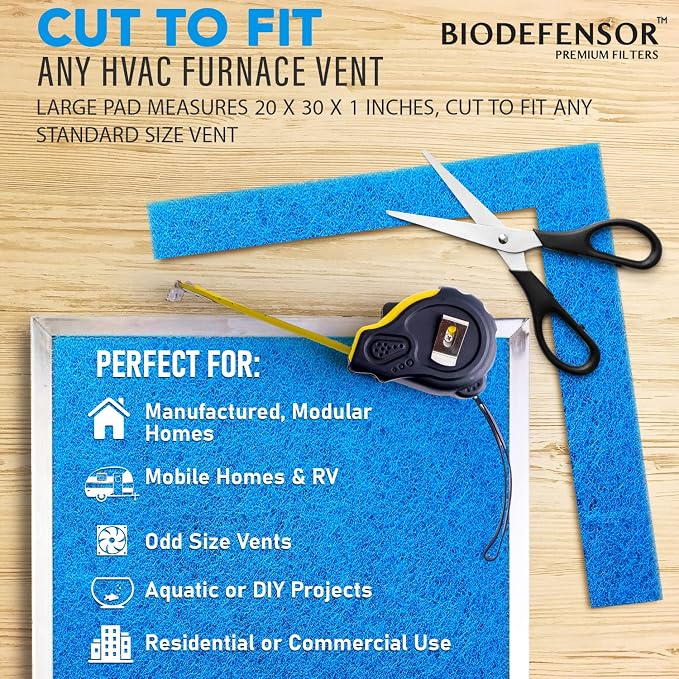 Biodefensor Reusable Air Filter 20x30x1, Made in USA - Image 2