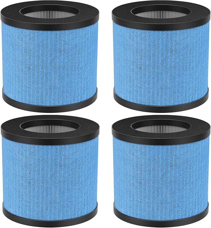 4 Pack TPAP002 Filter Replacement 3-in-1 Upgraded Compatible by isinlive