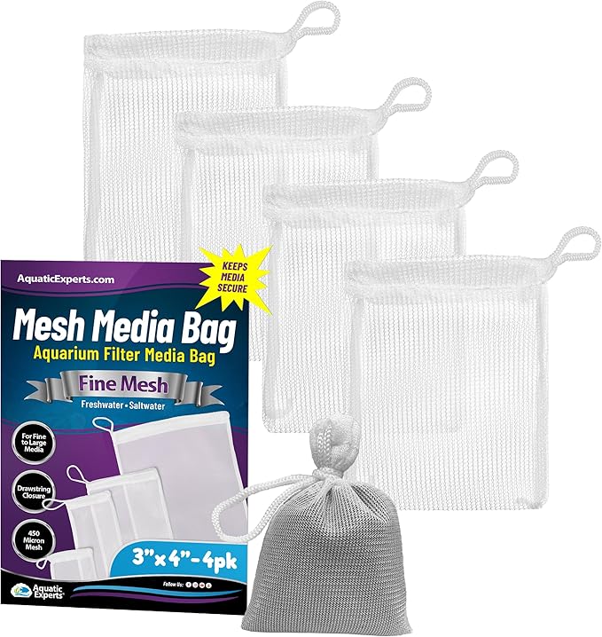 Aquatic Experts Fine Aquarium Media Bag, Durable Drawstring Bags by AquaticExperts