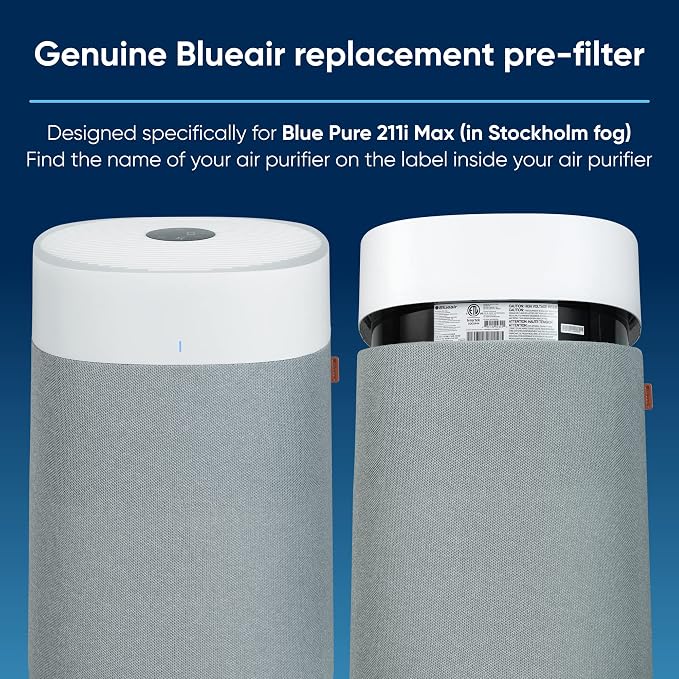 BLUEAIR Genuine Pre-Filter Blue Pure 211i Max Air Purifier, Washable Fabric - Image 2