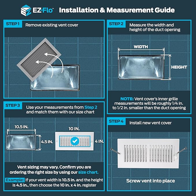 EZ-FLO 10 x 4 Inch Air Vent Cover - Image 3