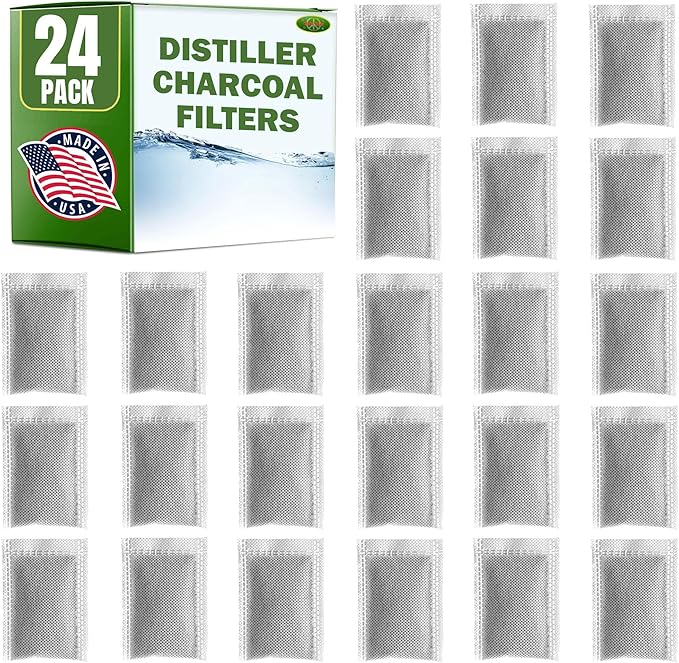 Green Piece® 24 Pack Distiller Filters – Activated Charcoal Carbon Sachets | by GreenPiece