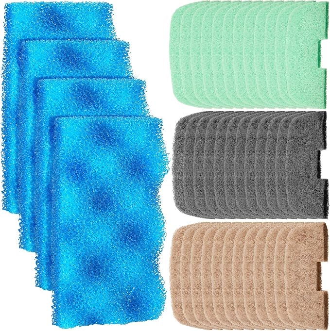 40 Pcs Aquarium Filters Set Compatible by Threlaco