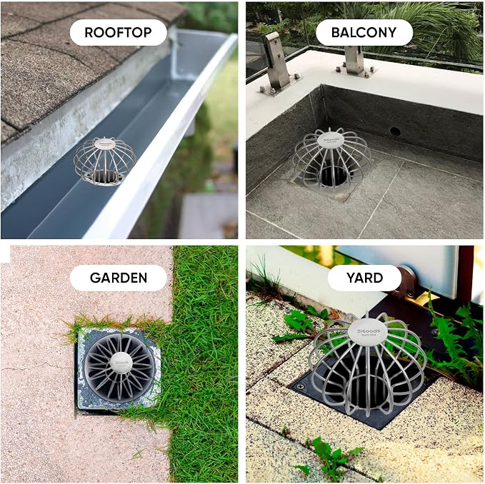 Gutter Guard, 304 Stainless Steel Roof Drain Cover, Anti-Clogging Filter - Image 7