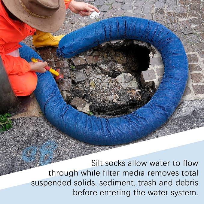 2 Pcs Sediment Filter Erosion Control Blanket Silt Fence Sock - Image 5