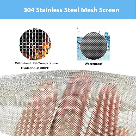 304 Stainless Steel Mesh Screen#60Mesh -Size:15.7"x47.2", - Image 3