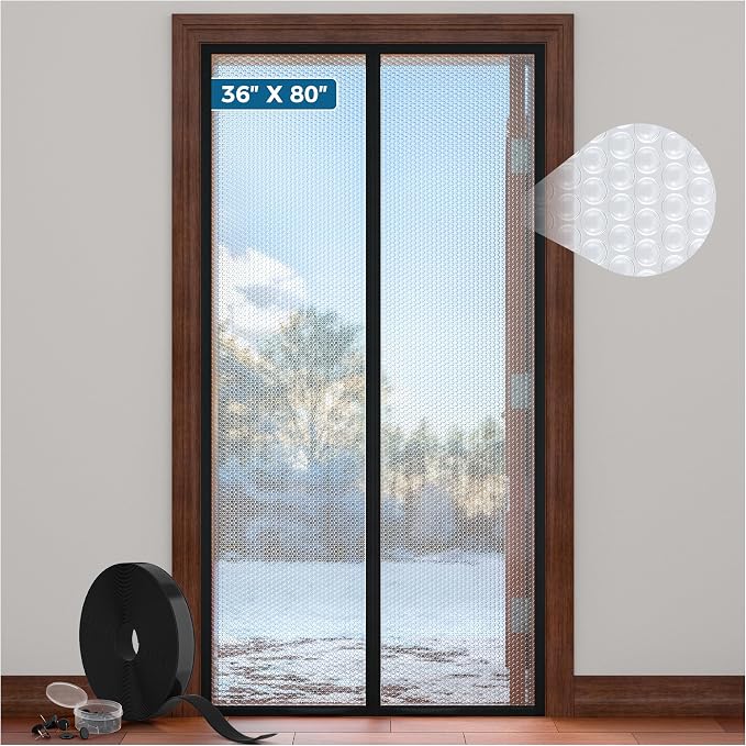 Magnetic Thermal Insulated Door Curtain by Augblinds