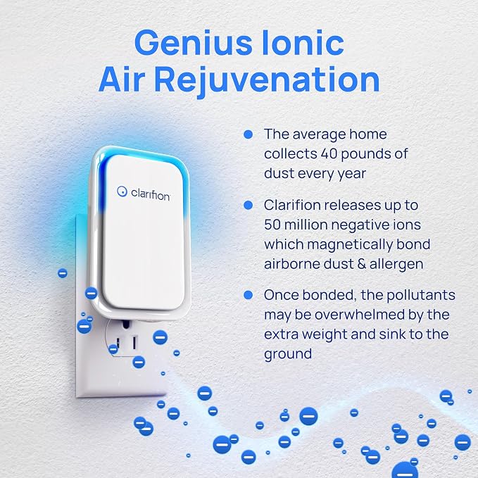 Clarifion - Air Ionizers for Home, Negative Ion Filtration System, Quiet Air - Image 6