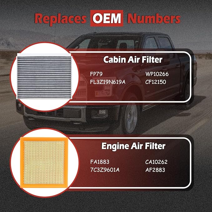 FA1883 Engine Air Filter and FP79 Cabin Air Filter kit Compatible - Image 3
