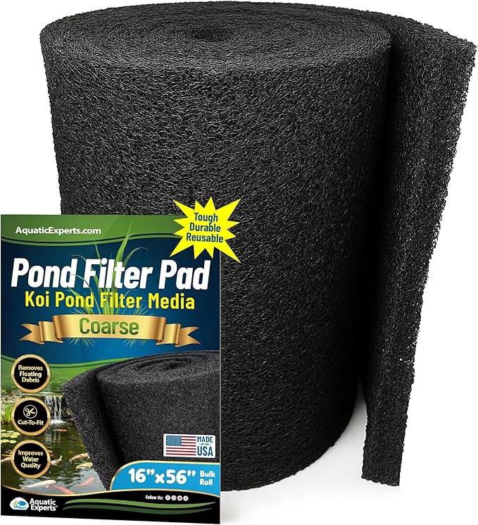 Aquatic Experts Classic Koi Pond Filter Pad COARSE – Bulk Roll Pond Filter Media by AquaticExperts