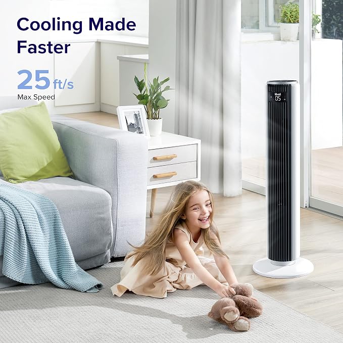 LEVOIT Tower Fan for Bedroom, 25ft/s Velocity 28dB Cooling Fan - Image 3