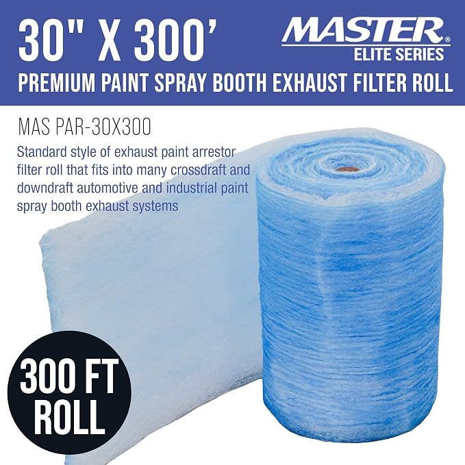 Master Airbrush Elite Paint Spray Booth Exhaust Filter Roll 30" x 300' - Image 2