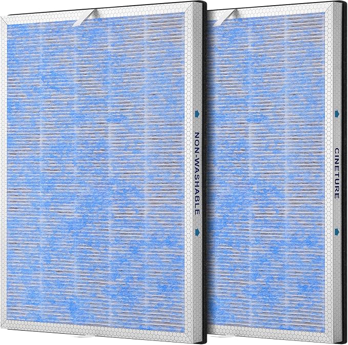 2 Pack MSA3/MSA3S True HEPA Filter Replacement Compatible by CINETURE
