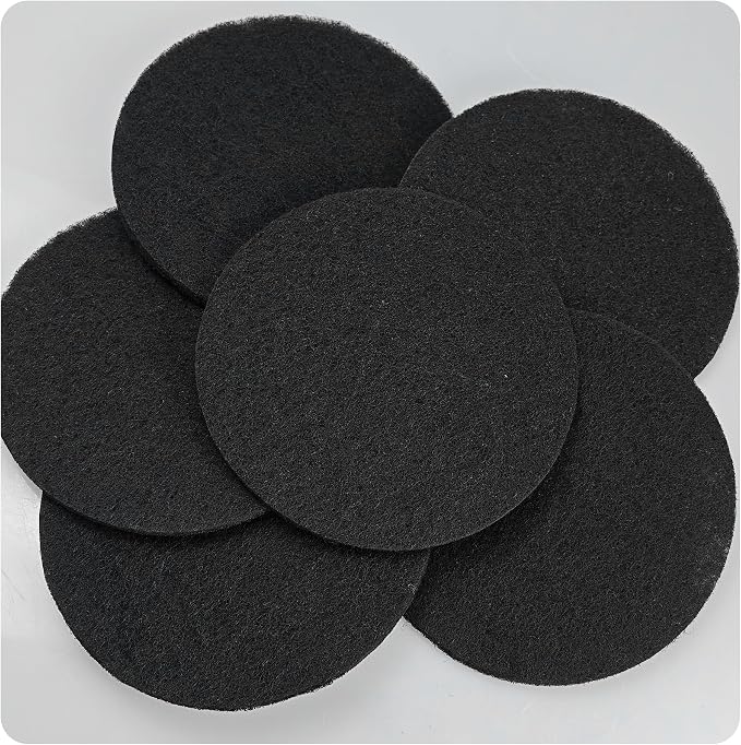 6PCS 6.7” Round Compost Bin Charcoal Filters, 0.4” Thick Activated Carbon - Image 5