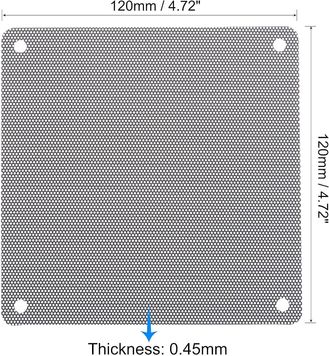 uxcell PC Dust Fan Screen with Screws - Image 3