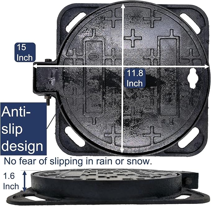 12 In Cast Iron Manhole Cover and Frame - Image 2
