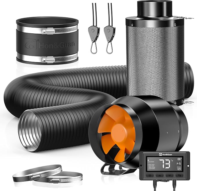 Hon&Guan 4 Inch 212 CFM Air Filtration PRO Kit by HonGuan