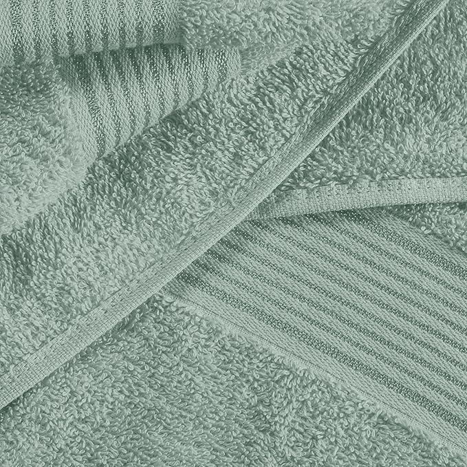 Elvana Home Cotton 2 Pack Oversized Bath Towel Set 28x55 inches, Large Bath Towels, Ultra Absorbant Compact Quickdry & Lightweight Towel, Ideal for Gym Travel Camp Pool - Jade