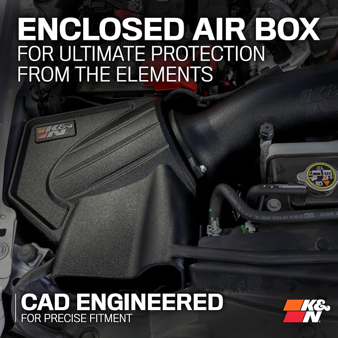 K&N Cold Air Intake System: High-Flow Air Filter, Increase Performance & - Image 6