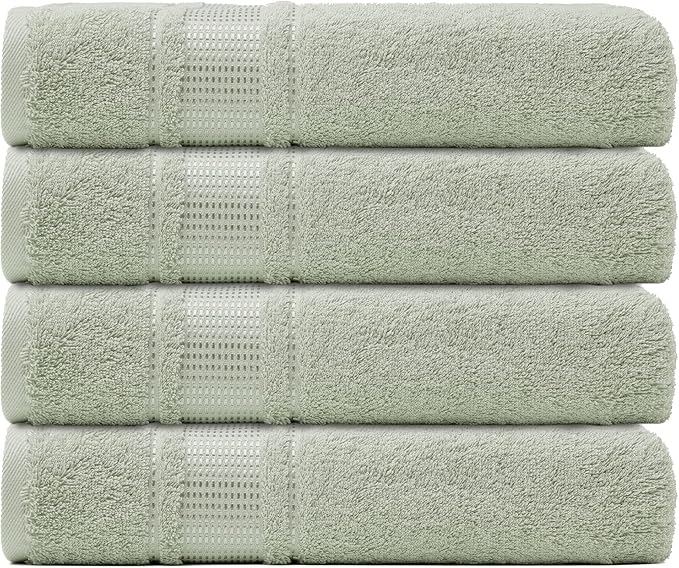 Melissa Linen, Fingertip Towels 4 Pack, 100% Turkish Cotton, Small Hand Towels for Body and Face, 12 x 18 in, Soft and Absorbent, Quick Dry, (Mint Green Fingertip Hand Towels)
