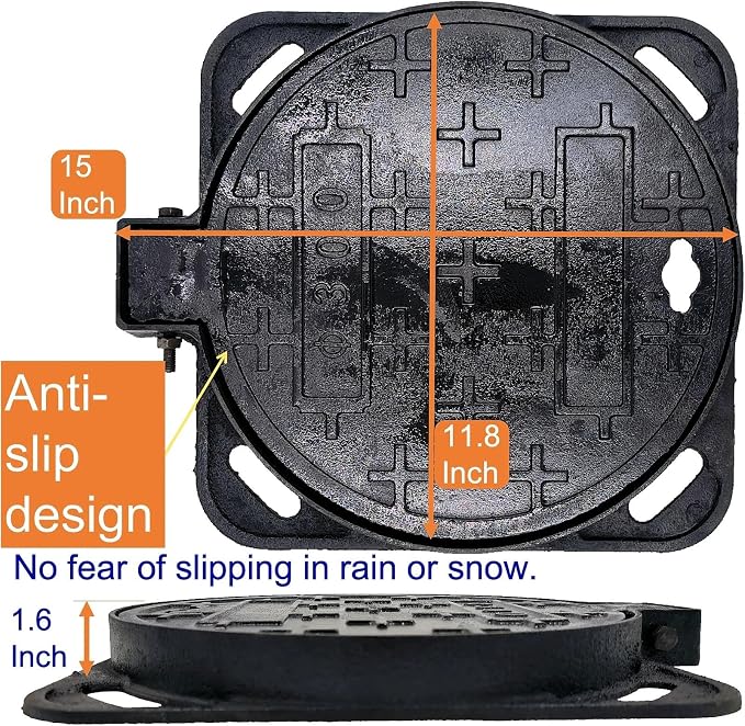 12 in Cast Iron Manhole Cover and Frame - Image 2