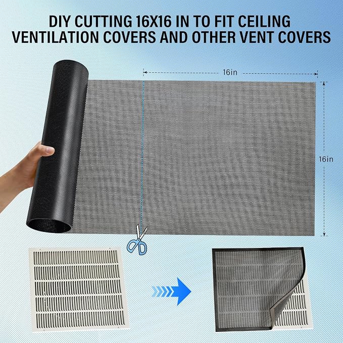 39x16 inch Customizable DIY Floor Vent Covers, Magnetic PVC Vent Mesh - Image 7
