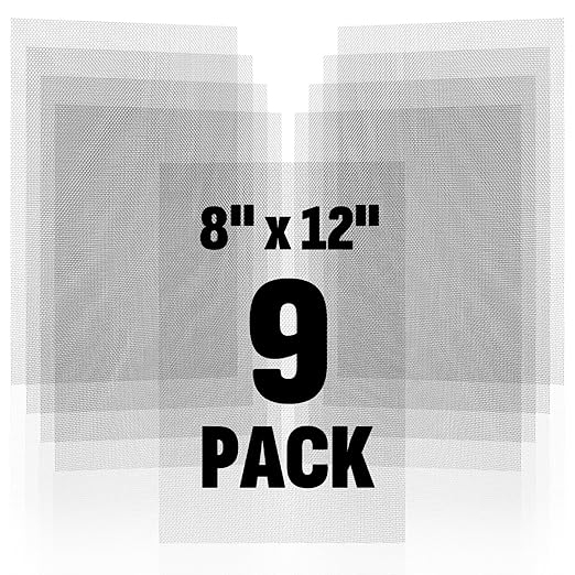 9 Pack 304 Stainless Steel Mesh Screen, Rust Free Woven Wire Mesh, Metal Mesh by Unknown